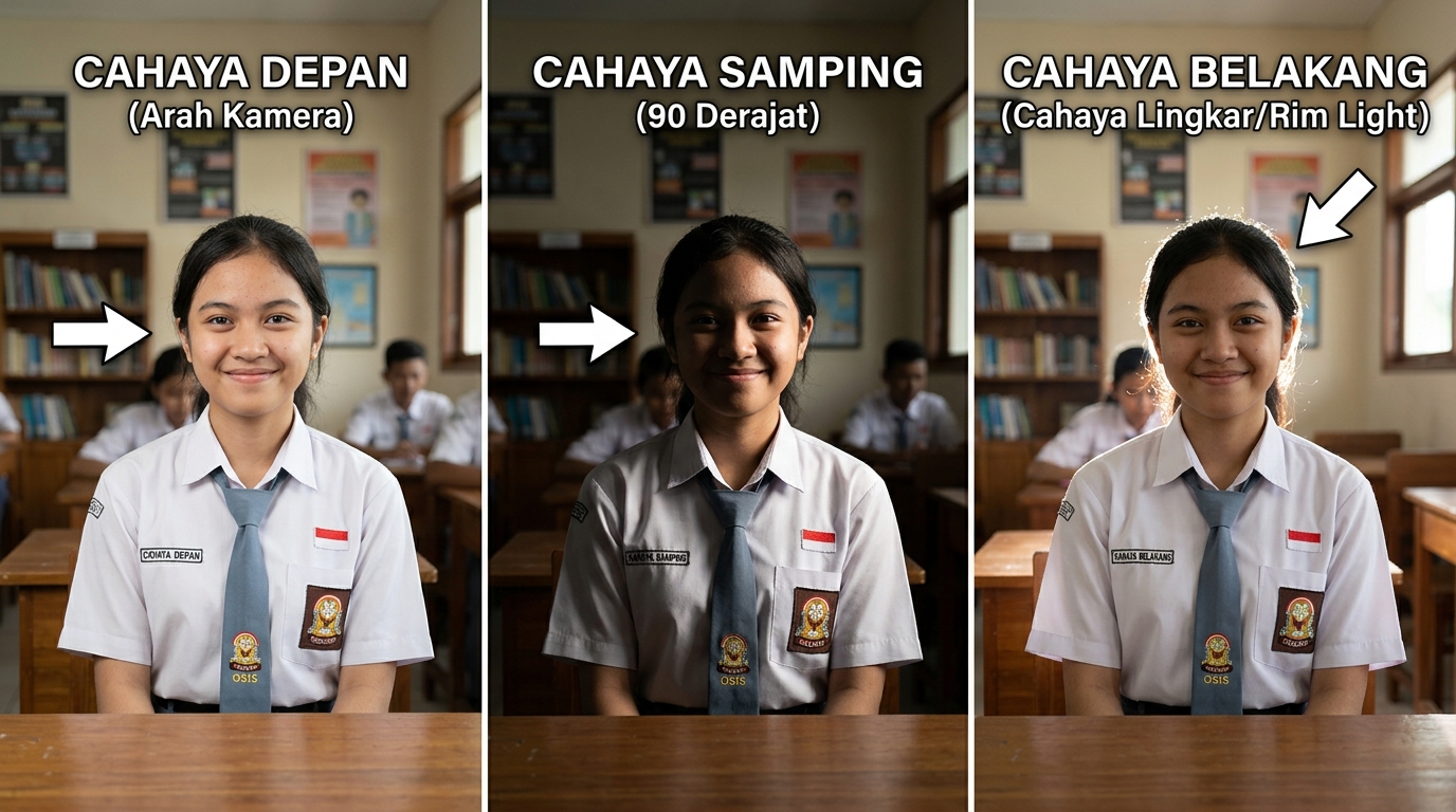 Perbandingan Arah Pencahayaan Fotografi
